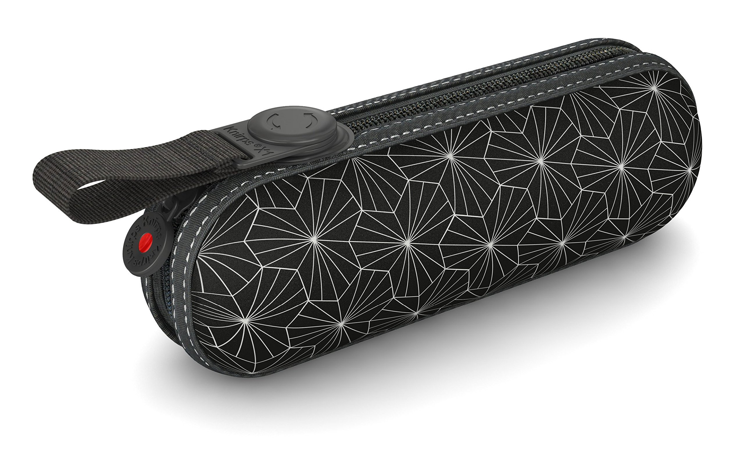 Knirps Parapluie de poche X1 Design - Plus petit parapluie de Léger et compact - Résistant aux tempêtes - Noir