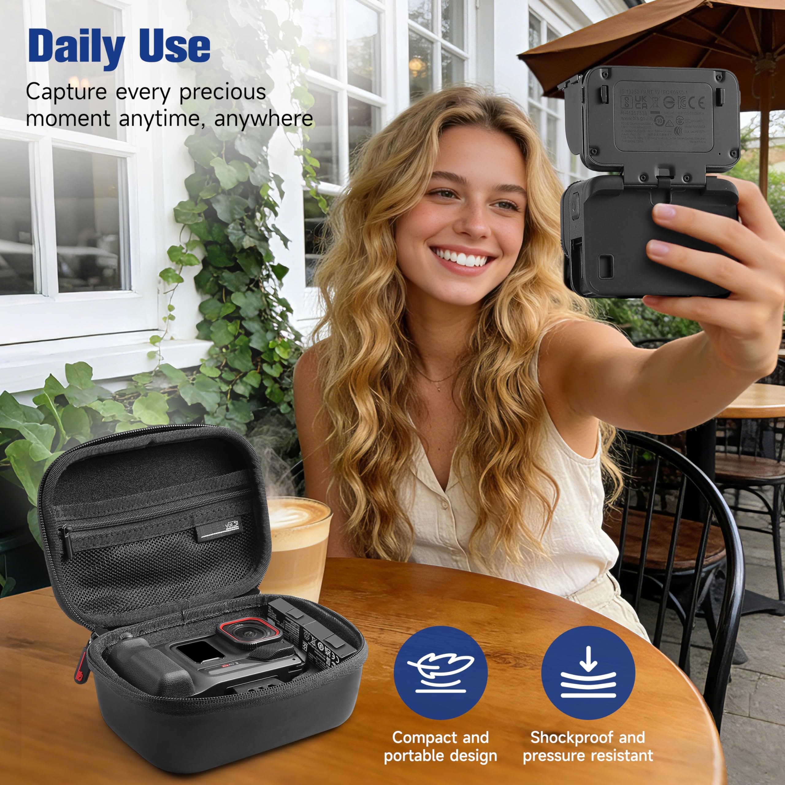 STARTRC VCR Pokrowiec na Insta360 Ace Pro 2 Xplore Grip Pro Bundle Case Przenośny Podróżny Hard Shell Pamięć 2 Baterie Akcesoria