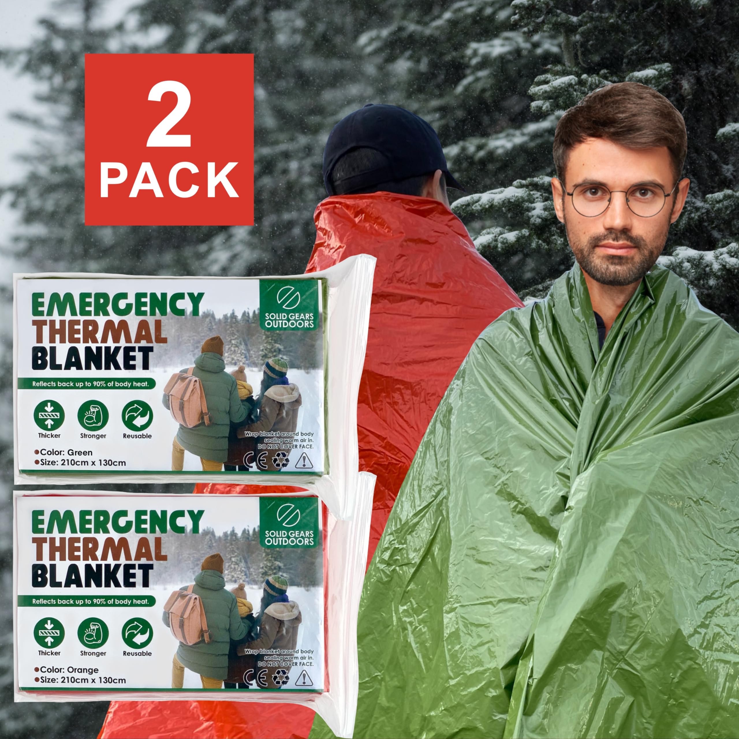 Genérico Couverture thermique de survie, feuille réfléchissante