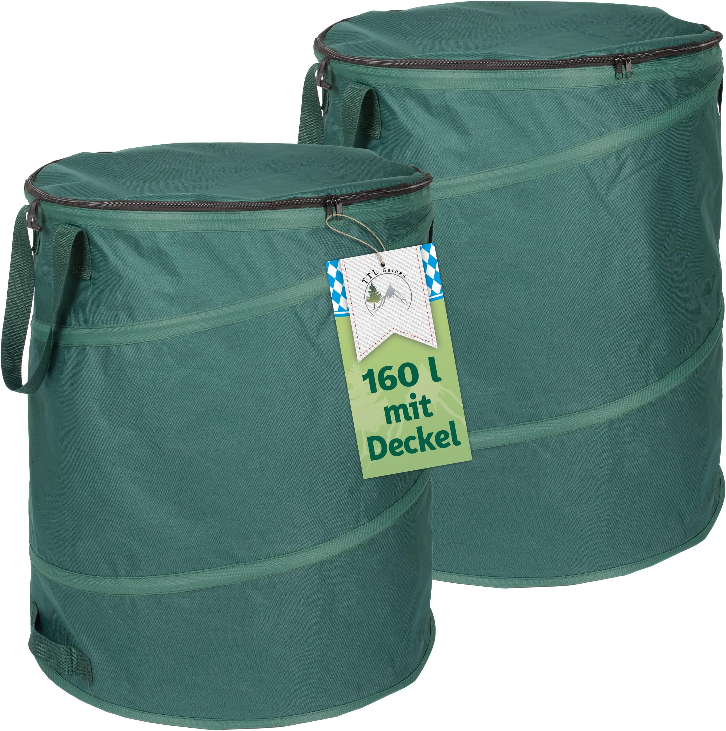 GIOVARA Gartenabfallsack 3x272L - Pop-up Laubsack Mit Griffen & Ständer