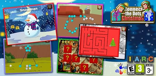 Crianças Natal conectar os pontos enigmas - jogo educativo de ponto a ponto para crianças pré-escola