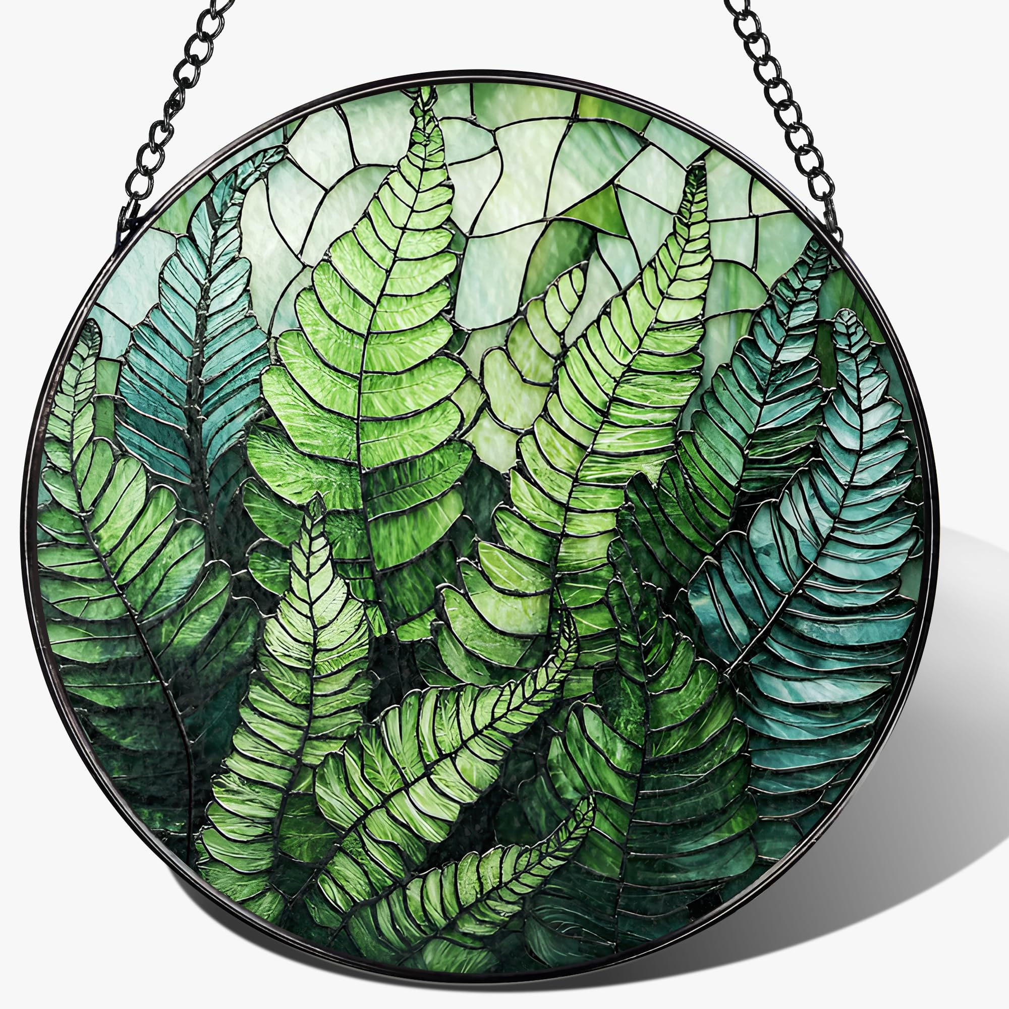 LAOWEIKI Fern Plant Sun Catcher Ornament