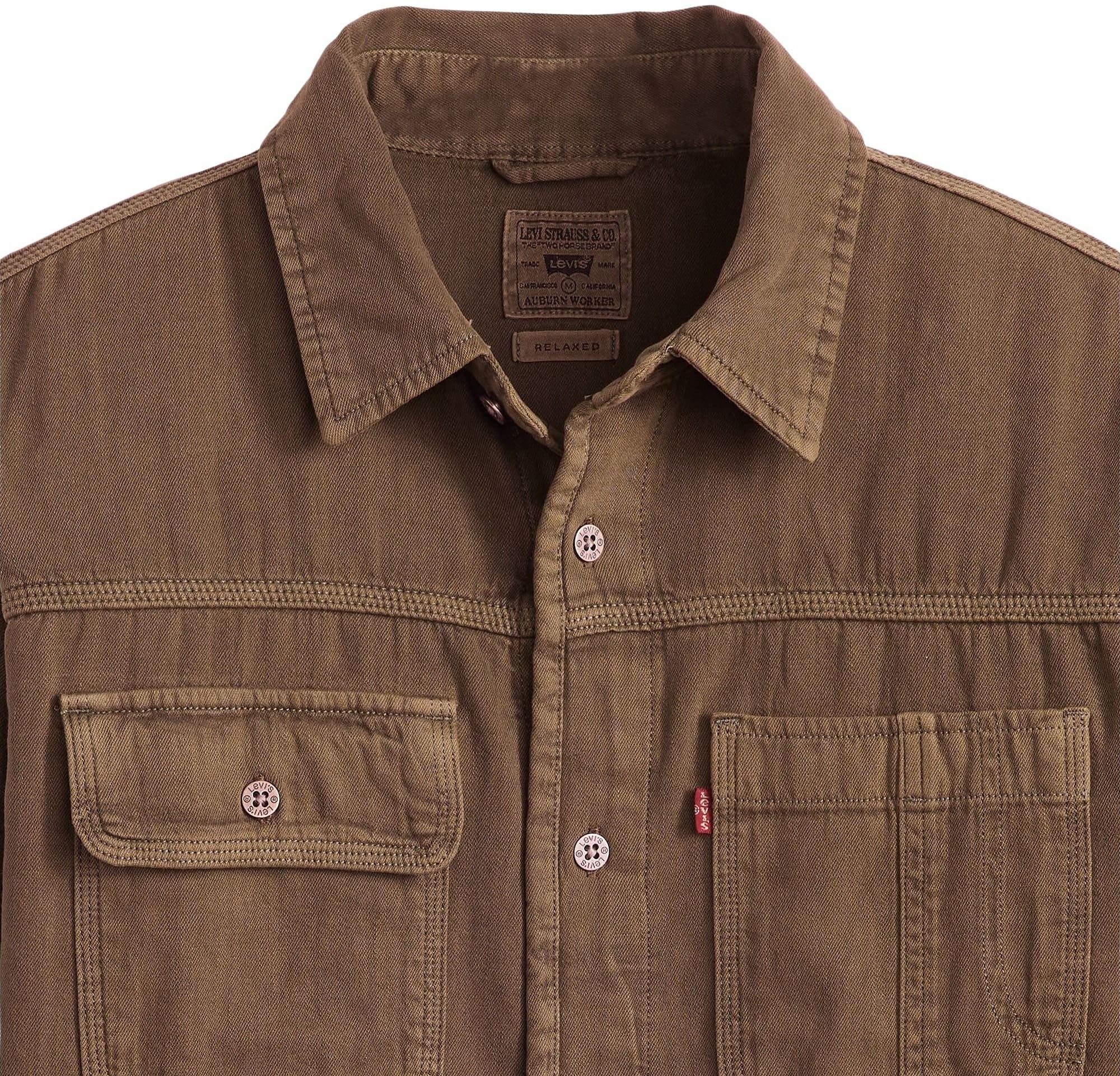 Levi's Hombre Camisa Casual Auburn Worker con Cuello francés, Relaxed Fit
