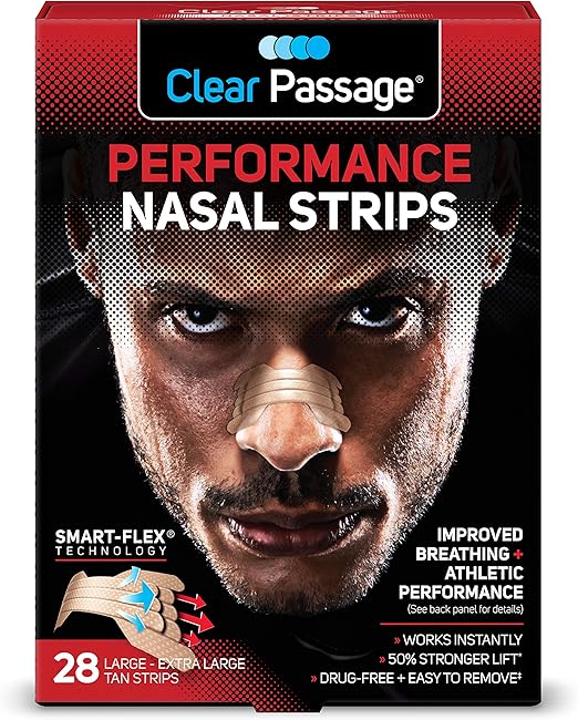 Clear Passage Performance Nasal Strips for Athletes, Sports