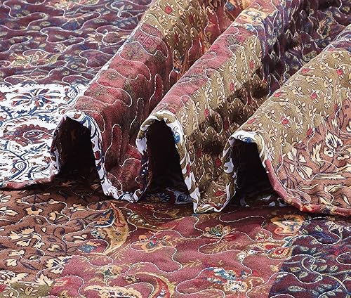 Miniatura 9 de SLPR Pacific Coast - Juego de edredón de 3 piezas, tamaño Queen con 2 fundas, colcha acolchada ligera, diseño de retazos florales azules y blancos,