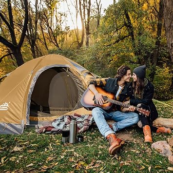2 Person Backpacking Tent, Waterproof 4 Season Tent, Windproof Cold Weather Winter Tent for Camping, Hiking, Hunting, Cycling