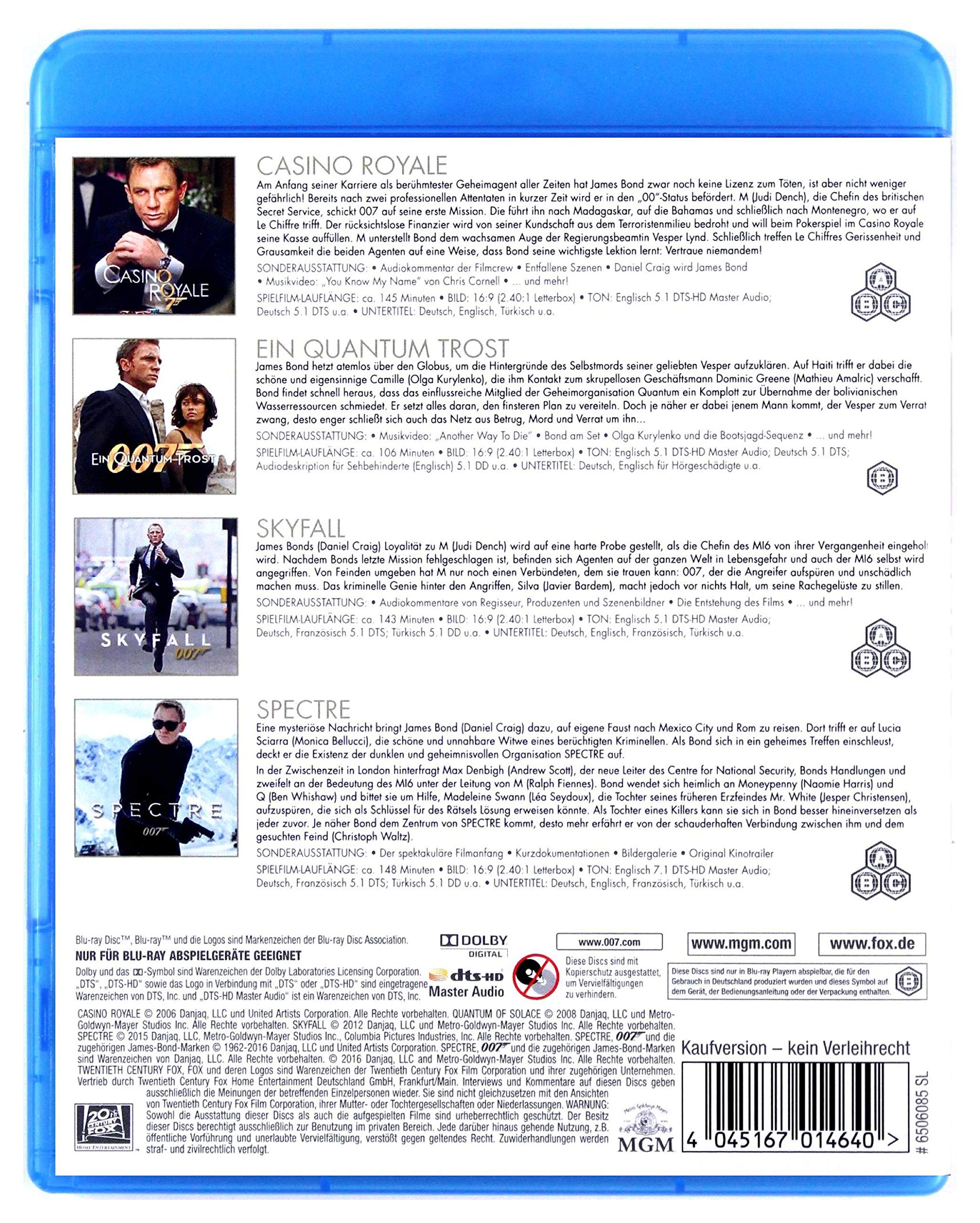James Bond-Daniel Craig 4-Movie-Collection