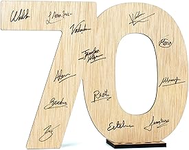 CONTRAXT 70 Year Old Wooden Greeting Card Gift Idea Surprises Man Woman Greeting Card 70 Years Birthday Man Woman Dad 70 Years Decorations Couple Birthday Man Mom (70)