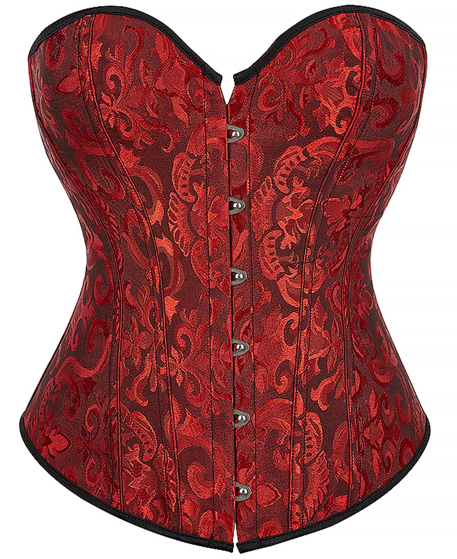 Alivila.Y Fashion Womens Vintage Floral Denim Overbust Corset Bustier Top