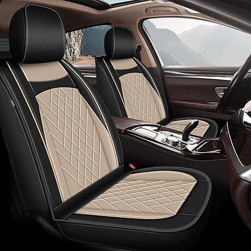 Miniatura 8 de Fundas de asiento delantero para Nissan Sentra 2008-2023 2024 funda de asiento de automóvil de cuero impermeable compatible con bolsa de aire (2