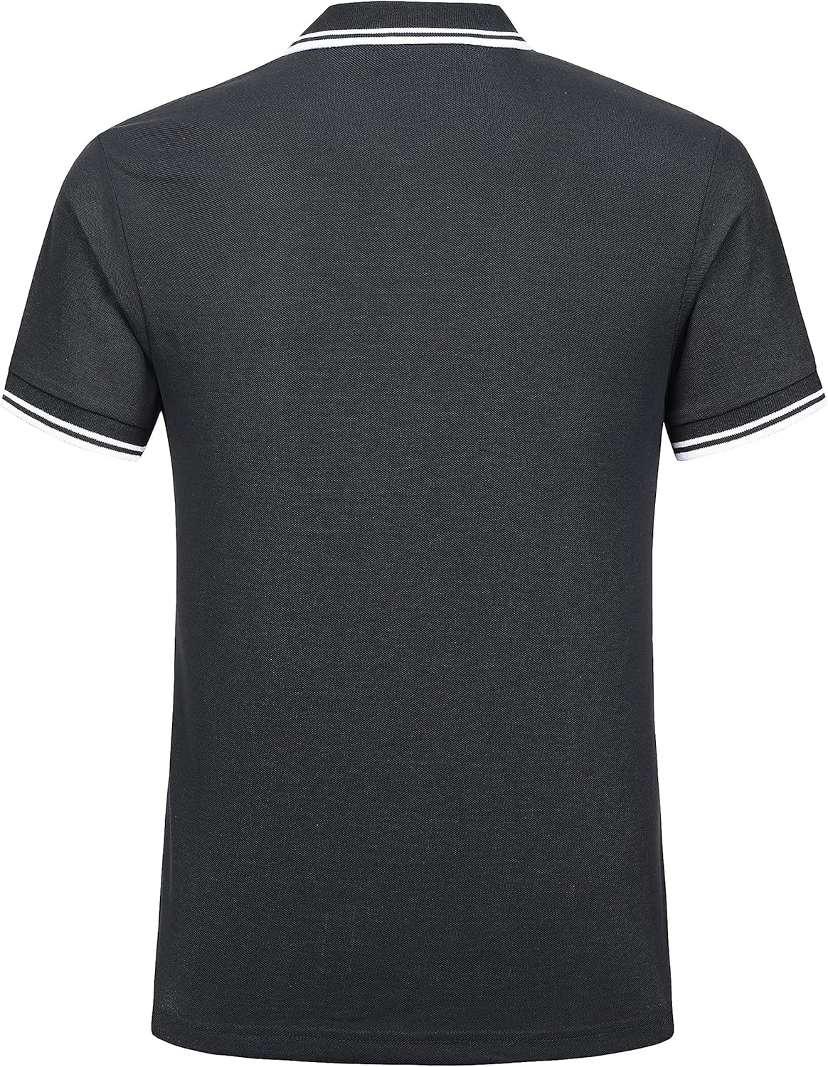 Men's Cotton Casual Polo Shirt Short Sleeve Striped Solid Golf Polo Shirts for Men Classic Pique Relaxed-Fit