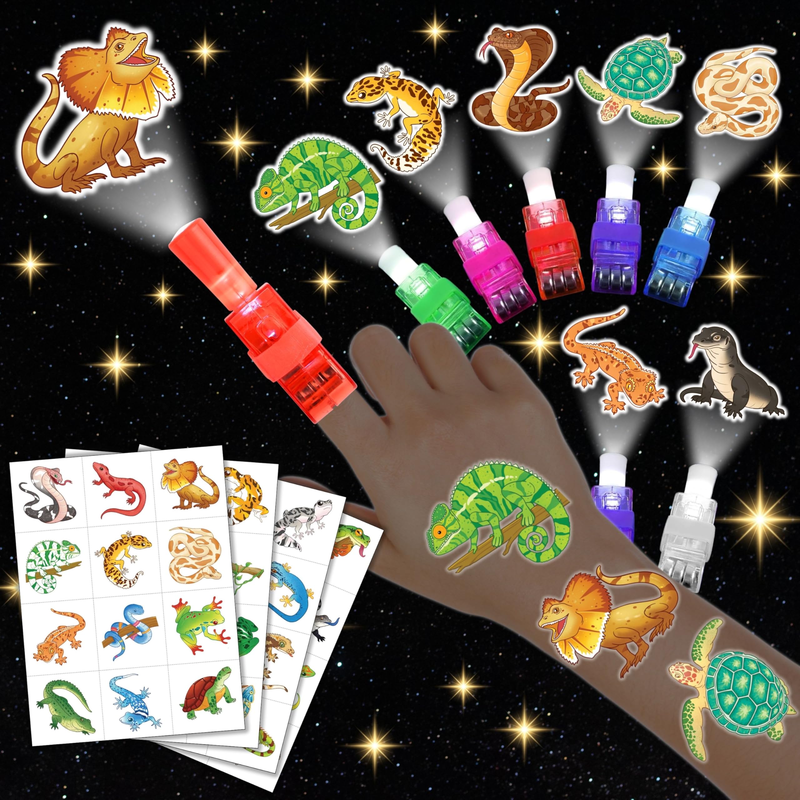 72 PCS Reptile Party Favors for Boys and Girls