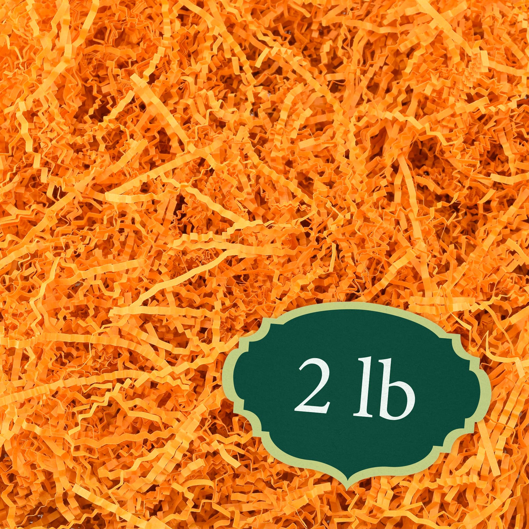 Arcadia Garden Products RPC02GD Crinkle Shredded Color Paper Filler Box Stuffing for Gift Wrapping & Crafts, Basket Filling, Confetti, Packaging & Shipping - 2 lbs - Gold