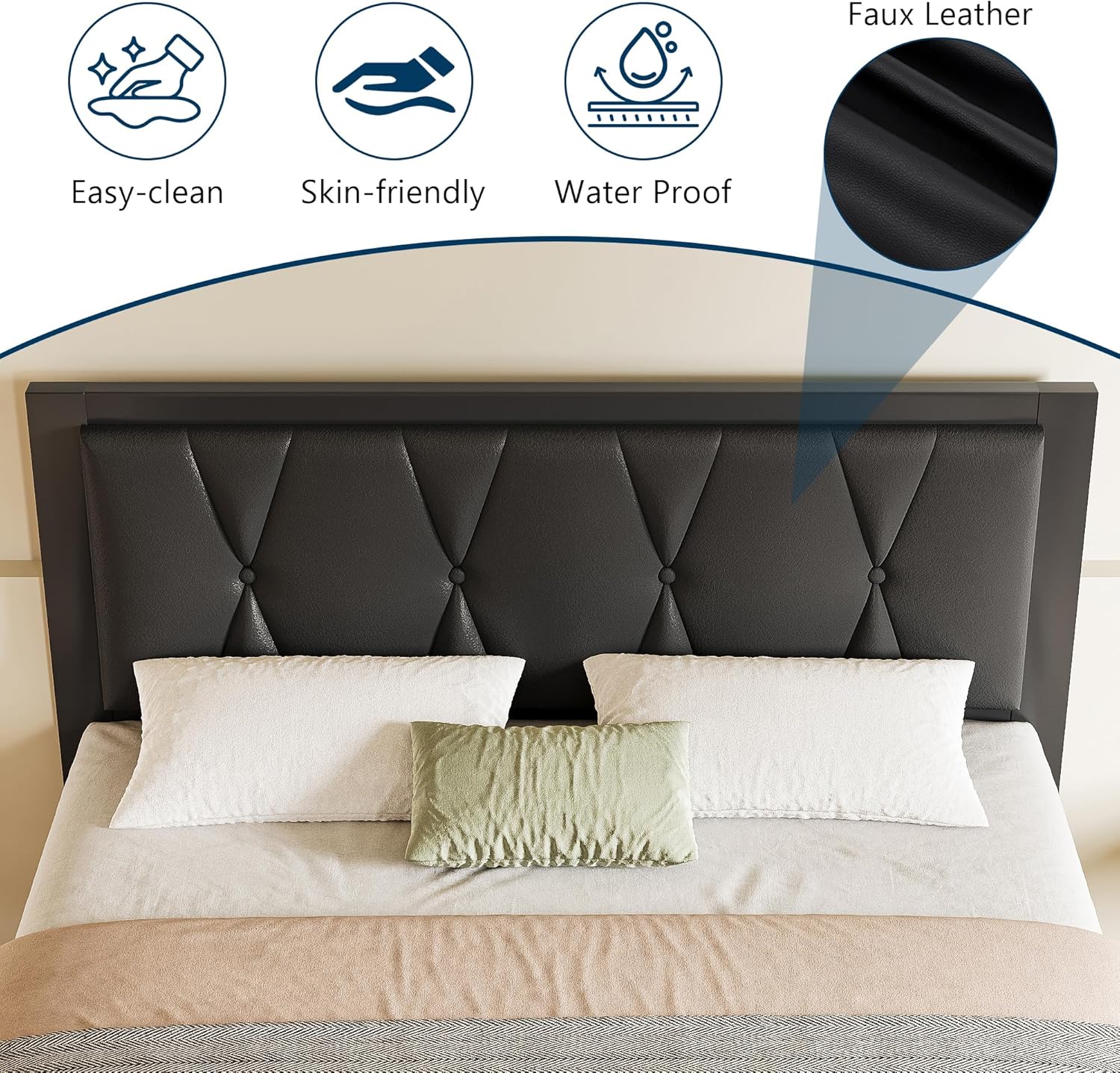 Diagram of all bed frame components and hardware