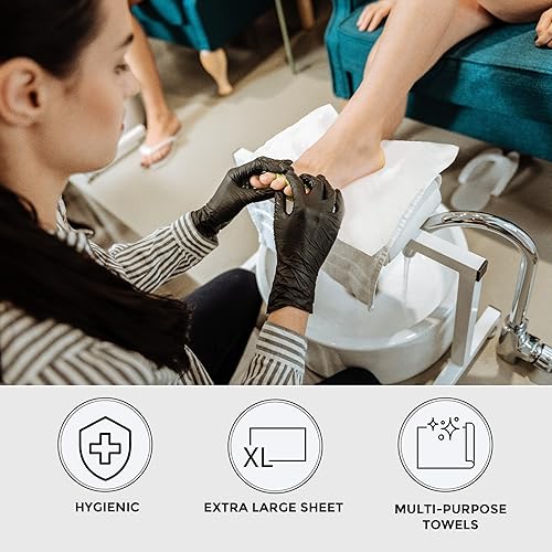 Miniatura 5 de ForPro Professional Collection Toallas originales para el cuidado de uñas para manicura y pedicura, sin pelusa, toallas desechables, 12 x 16