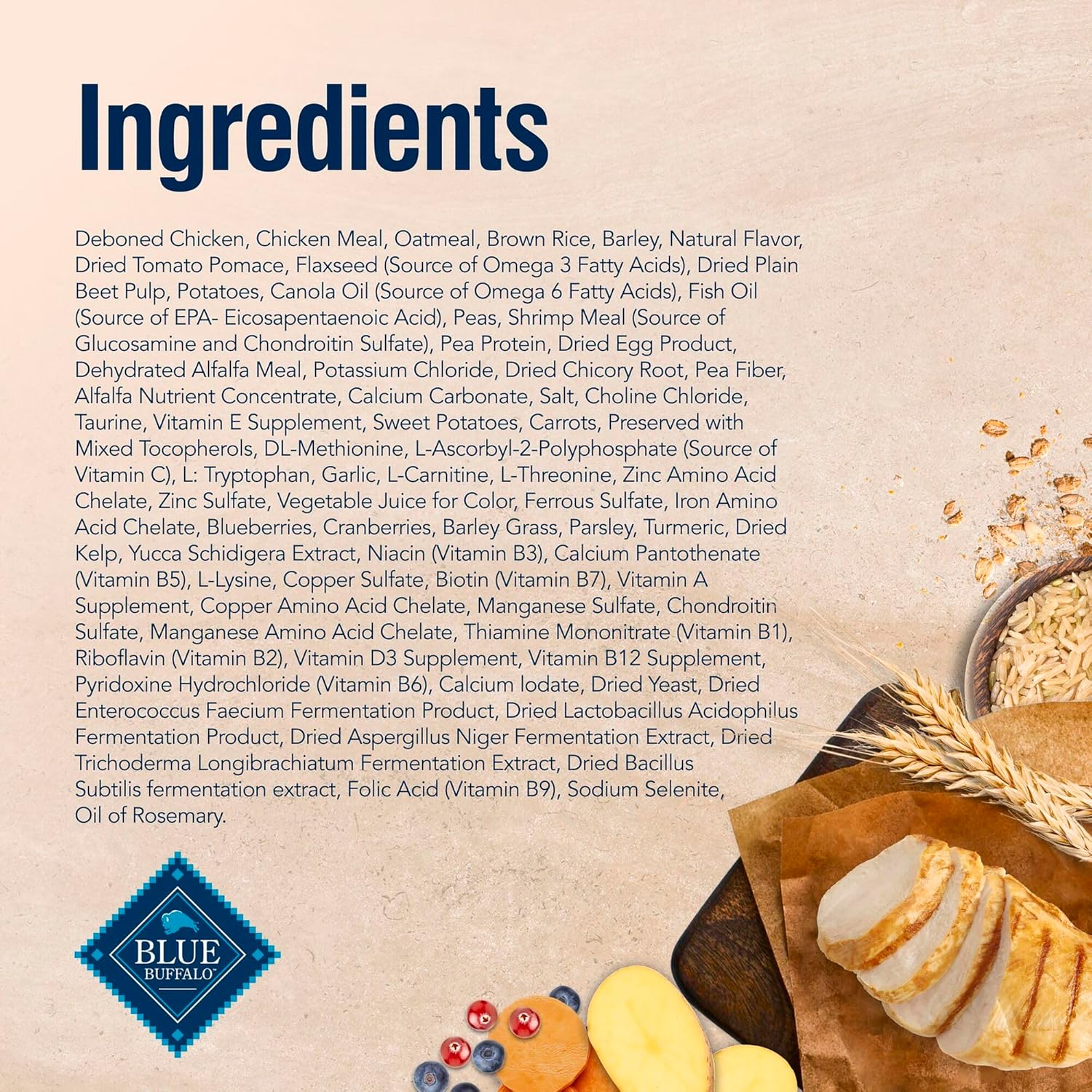 Blue Buffalo True Solutions Mobility Care Natural Dry Dog Food for Adult Dogs, Chicken, 24-lb. Bag