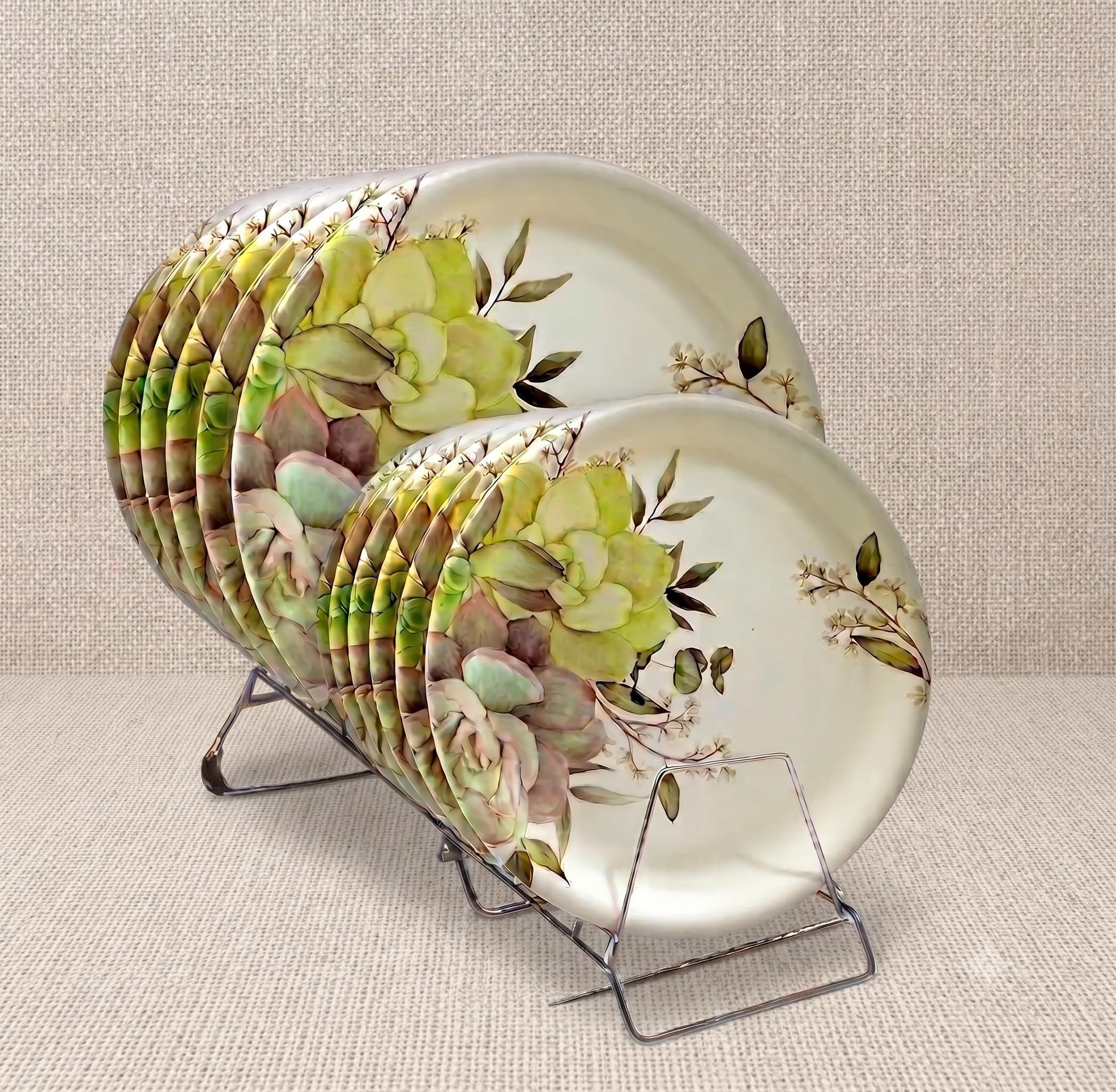 Inpro Round Plate Set of 12 (6 Full Plate & 6 Half Plate) | For Dinner, For Snacks, Kitchen Dining