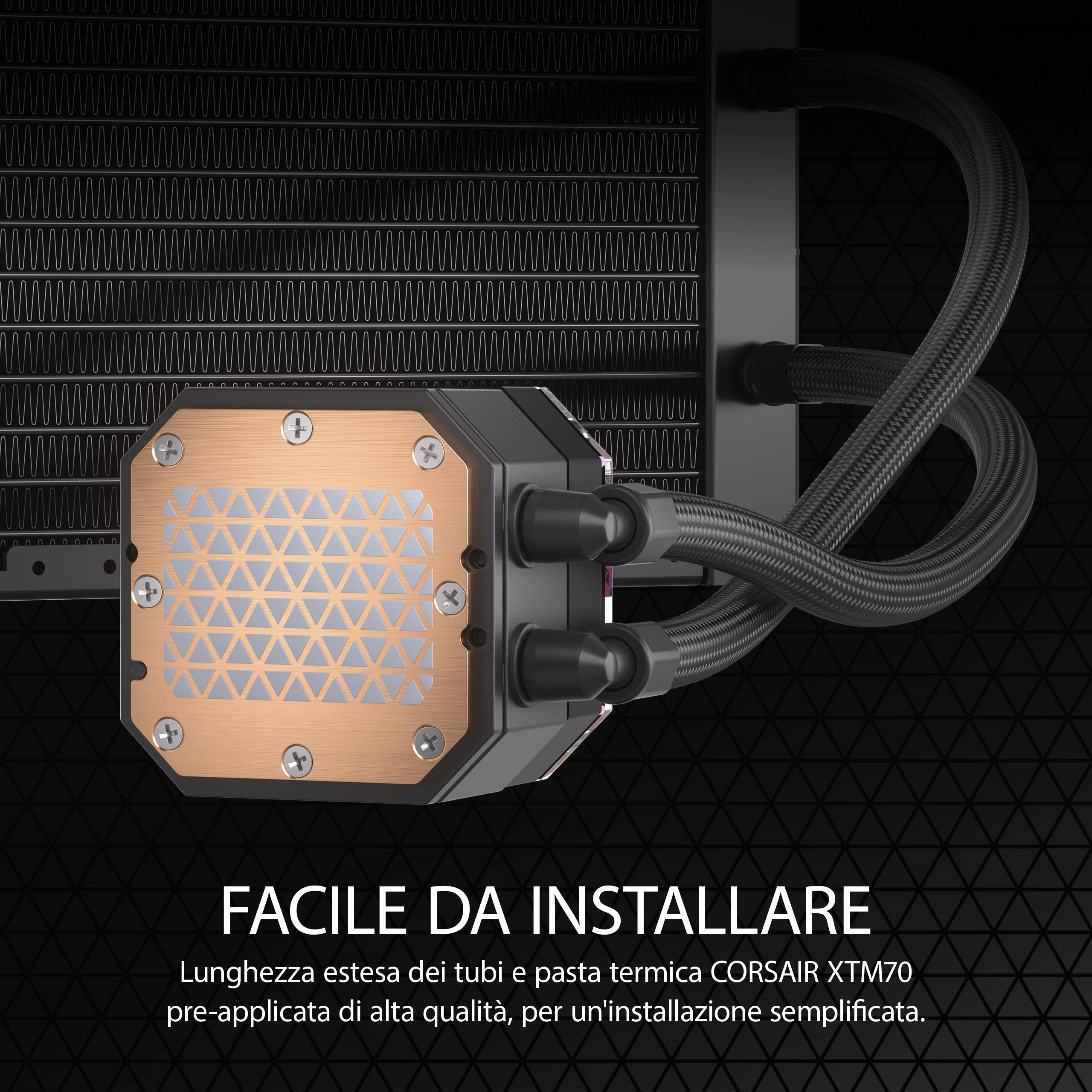 Corsair iCUE H170i ELITE CAPELLIX XT Dissipatore a Liquido per CPU - Tre Ventole AF140 RGB ELITE - Radiatore di 420 mm - Intel® LGA 1700, 1200, 115X, 2066, AMD® AM5, AM4 - Nero