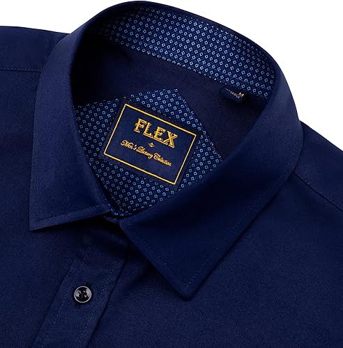 Miniatura 89 de Alimens & Gentle - Camisas de vestir con bolsillo y manga corta, de color liso y sin arrugas, estilo casual con botones, para hombres