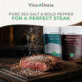 Viva Doria Tellicherry Black Peppercorn & Mediterranean Sea Salt
