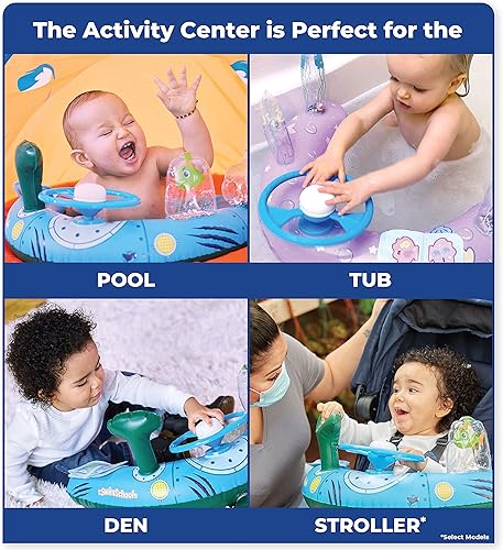 Vista 2 de SwimSchool Infant Baby Pool Floats, Free Swimming, Super Buoyant – Ages 6-24 Months – Multiple Colors/Styles – Adjustable Canopies and Seats, Splash