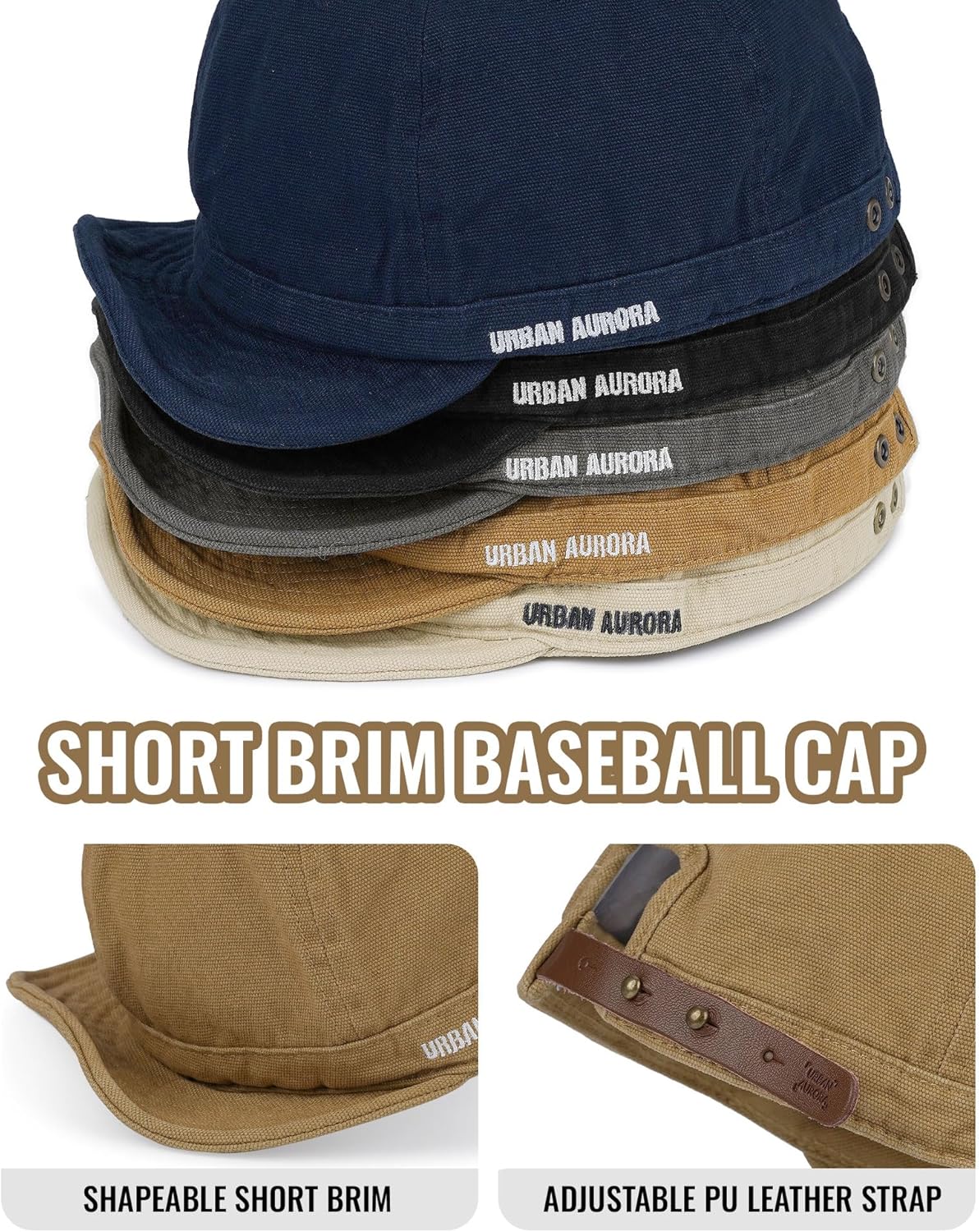CLAPE Stylish Short Brim Soft Cap Baseball Cap Trucker/Baseball Style Hat Cap - Image 5