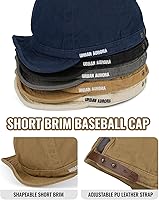 Vista 4 de CLAPE Gorra de béisbol suave de ala corta con estilo de camionero/gorra de béisbol