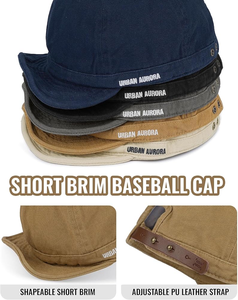 CLAPE Cotton Baseball Caps Short Brim Soft Cap Low Profile Dad