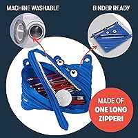 Vista 3 de ZIPIT Estuche para lápices Monster para niños, bonita bolsa de 3 anillas para niños, niñas y adolescentes, bolsa de papelería para la escuela