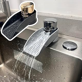 2-Pack Dishwasher Air Gap Cover Water Ramp Silicone Splash Guard, 4° Overflow Spout Extender for Dishwasher,Universal Accessory For Dishwasher Air Gap,Replacement Dishwasher Air Gap (Grey,Black)