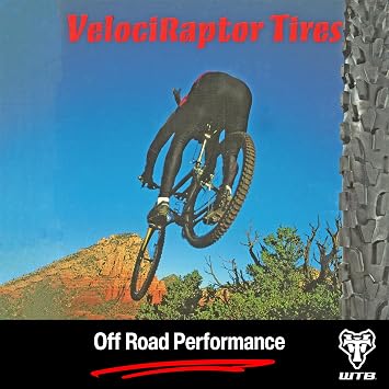 WTB Velociraptor Mountain Bike Tire (26 x 2.1) Wire Bead - Aggressive Tread for Technical Trails & Rocky Surfaces (2 Options - Front/Rear Tire)