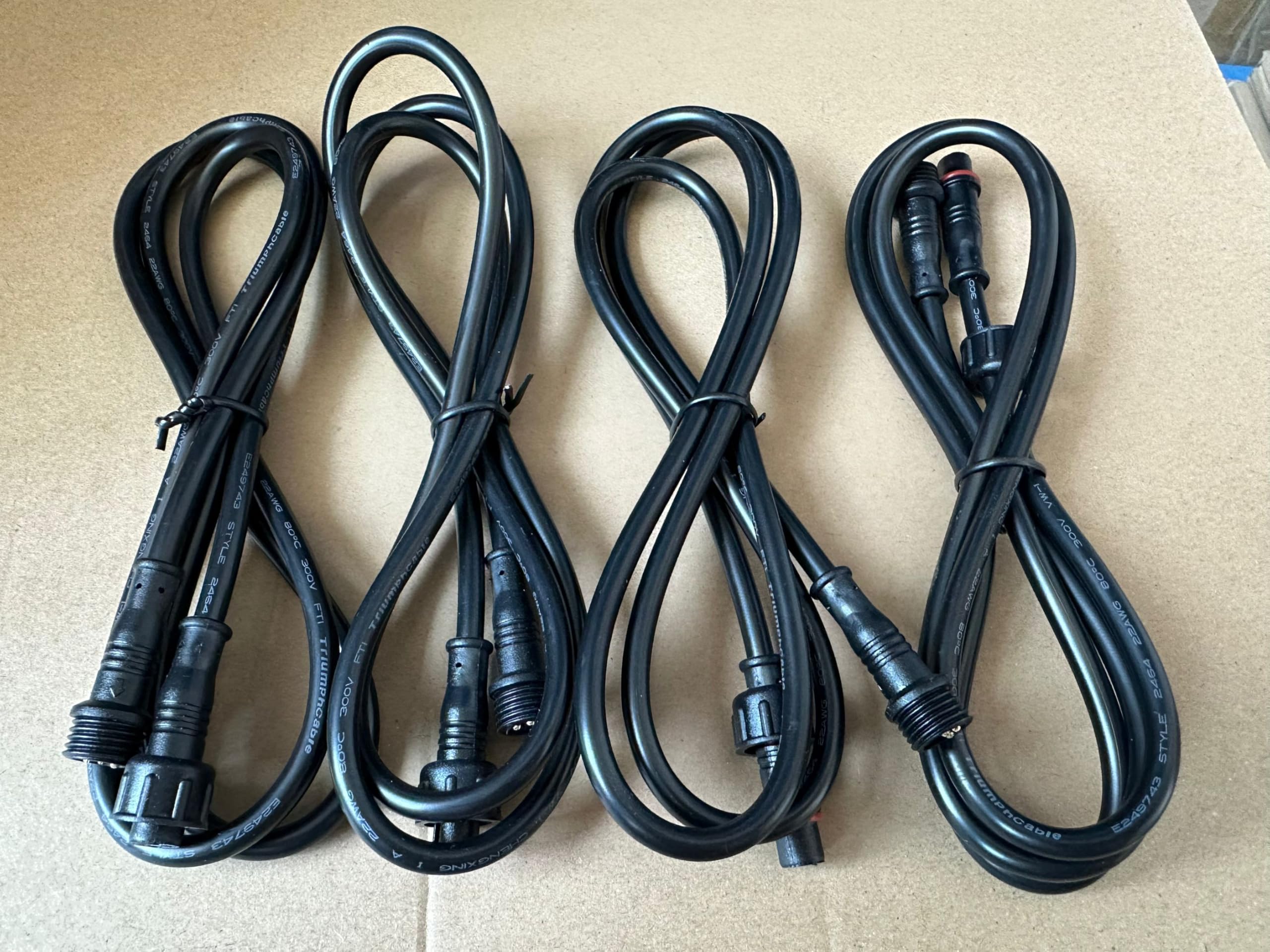 SDO 4PCS 3ft Extensions Cord for Dream Chaser 3Pin Connector LED Wheel Lights/Strip Lights/Speaker Ring Lights/Rock Lights/Underglow Lights