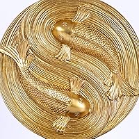 Vista 3 de Feng Shui Decor Fish Statue, Modern Art Koi Fish Good Fortune Sculptures for Mantle, Living Room, Bookshelf, Dining Table Centerpieces, Office Feng