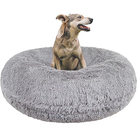 luxury grey dog bed