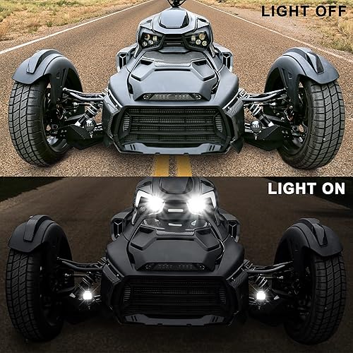 Miniatura 3 de SAUTVS Luces LED auxiliares de conducción para Can Am Ryker, luces antiniebla auxiliares con soportes de montaje para Can-Am Ryker 600 900 Sport &