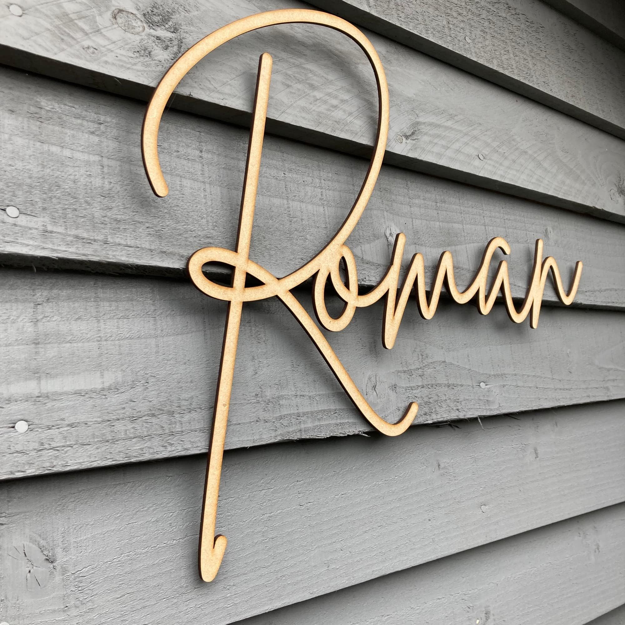 CAO Personalised Name Sign, Large Wooden Letters, Baby Name Sign, Decorative Name Plaques, MDF Names 6 Sizes