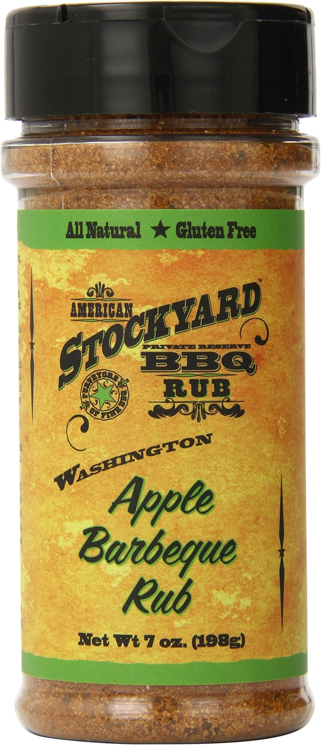 American Stockyard - Washington Apple Organic BBQ Rub - Small Batch Made in Kansas City, USA - 7oz - All Natural Spice Blend