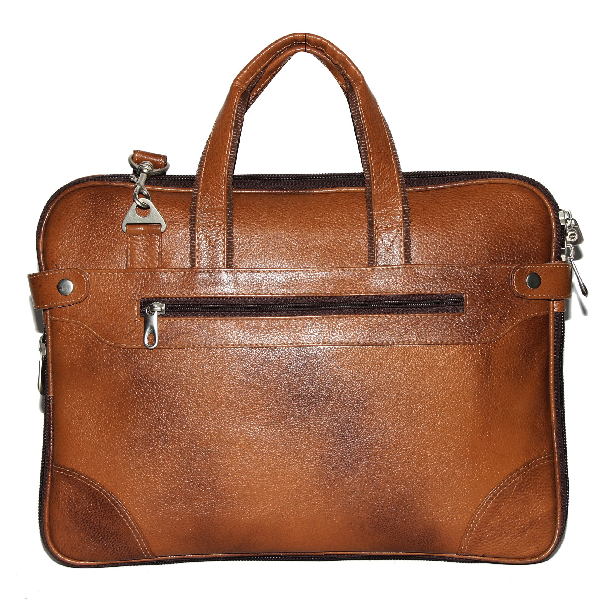 Comfort14 inch Pure Leather Laptop Bag for men and women EL80(Color:Tan)