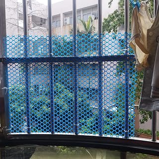 Red de jardín para Interiores y Exteriores para Balcones, Seguridad para Mascotas, Rollo de Malla de plástico Azul para jardinería, Red para Aves de Corral para Gatos, Perros y Patos (Color