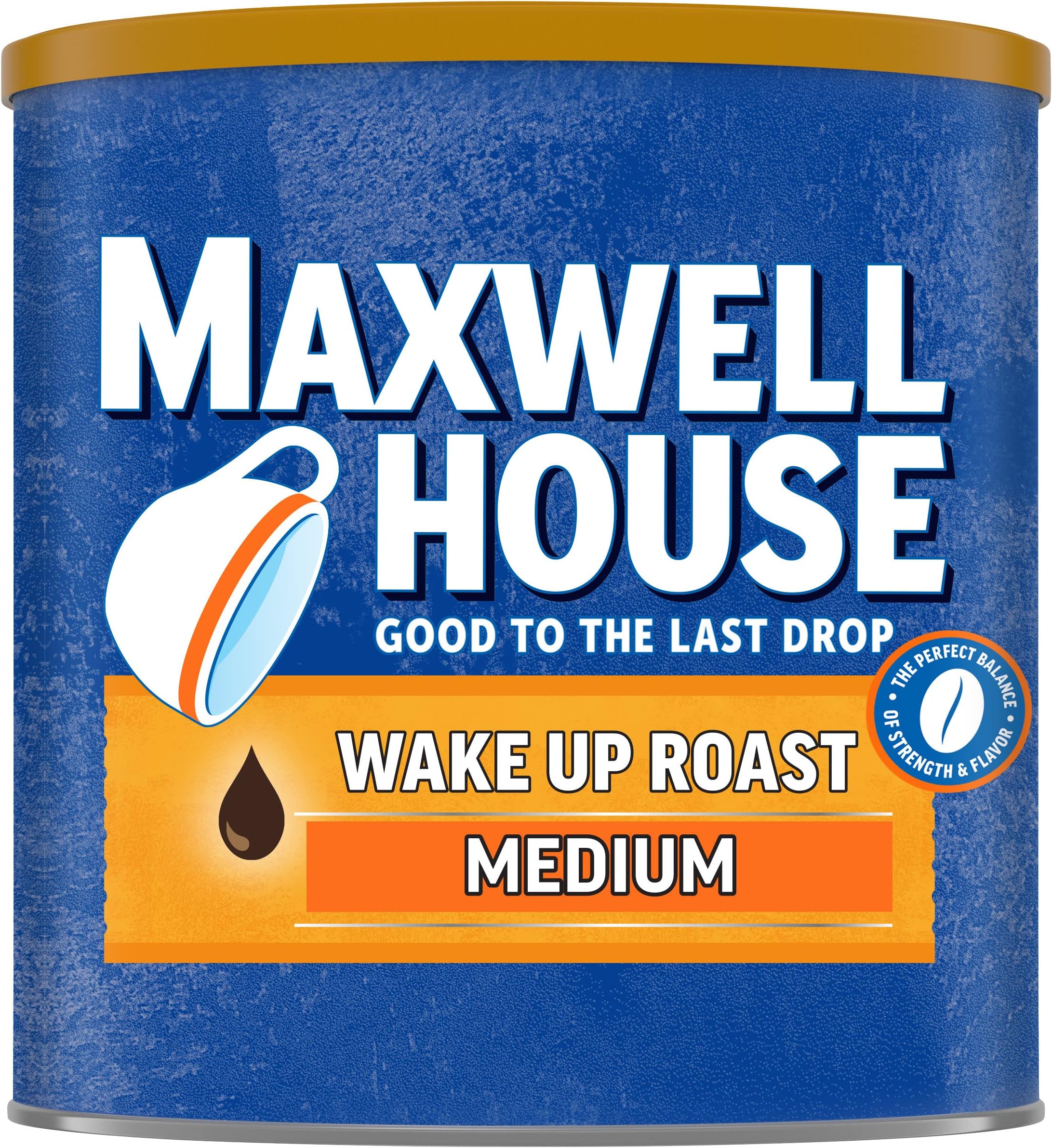Maxwell House Medium Roast Wake Up Roast Ground Coffee, 30.65 oz. Canister