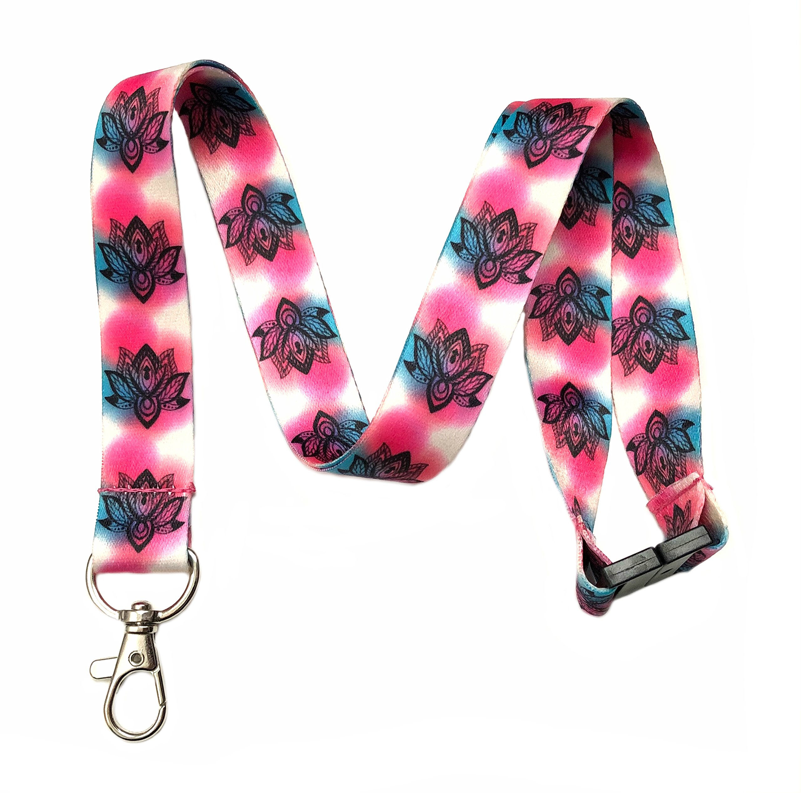 Break Away Lotus Lanyard Key Chain Id Badge Holder