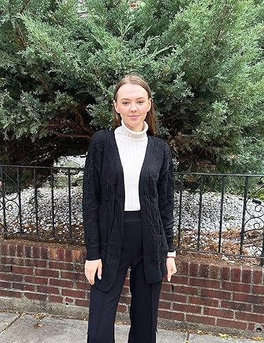 Miniatura 2 de Zeagoo Cárdigan para mujer 2023 para otoño e invierno con frente abierto, abrigo de manga larga, suelto, tejido de punto trenzado con bolsillos