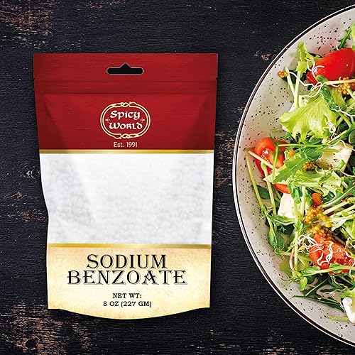 Miniatura 6 de Spicy World Benzoato de sodio 8 onzas - 99% USP/FCC grado, aditivo y conservante