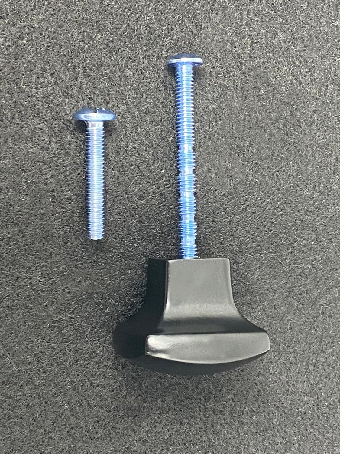 #2844 CKP Brand 1-3/16 in. (30mm) Rounded Square Knob, Matte Black - 10 Pack