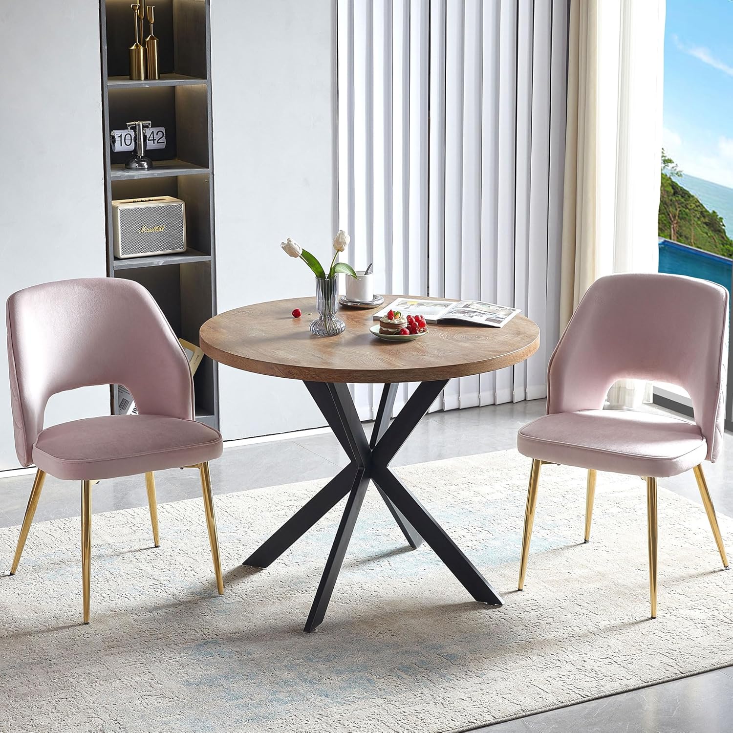 Homedot 3Pieces Dining Table Set, Modern Home Kitchen