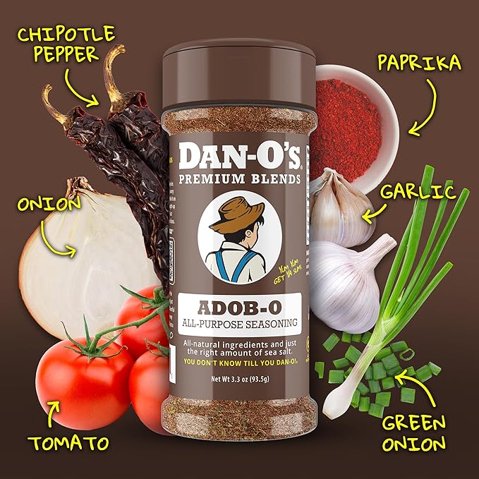 Dan-O's Adob-O Sazonador, 2 Paquetes de 3.3 oz miniatura 3