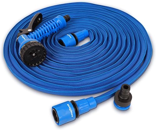 Goodyear - High Density Expandable Flexible Garden Hose - Includes 7 Position Spray Gun (30m Fabric)