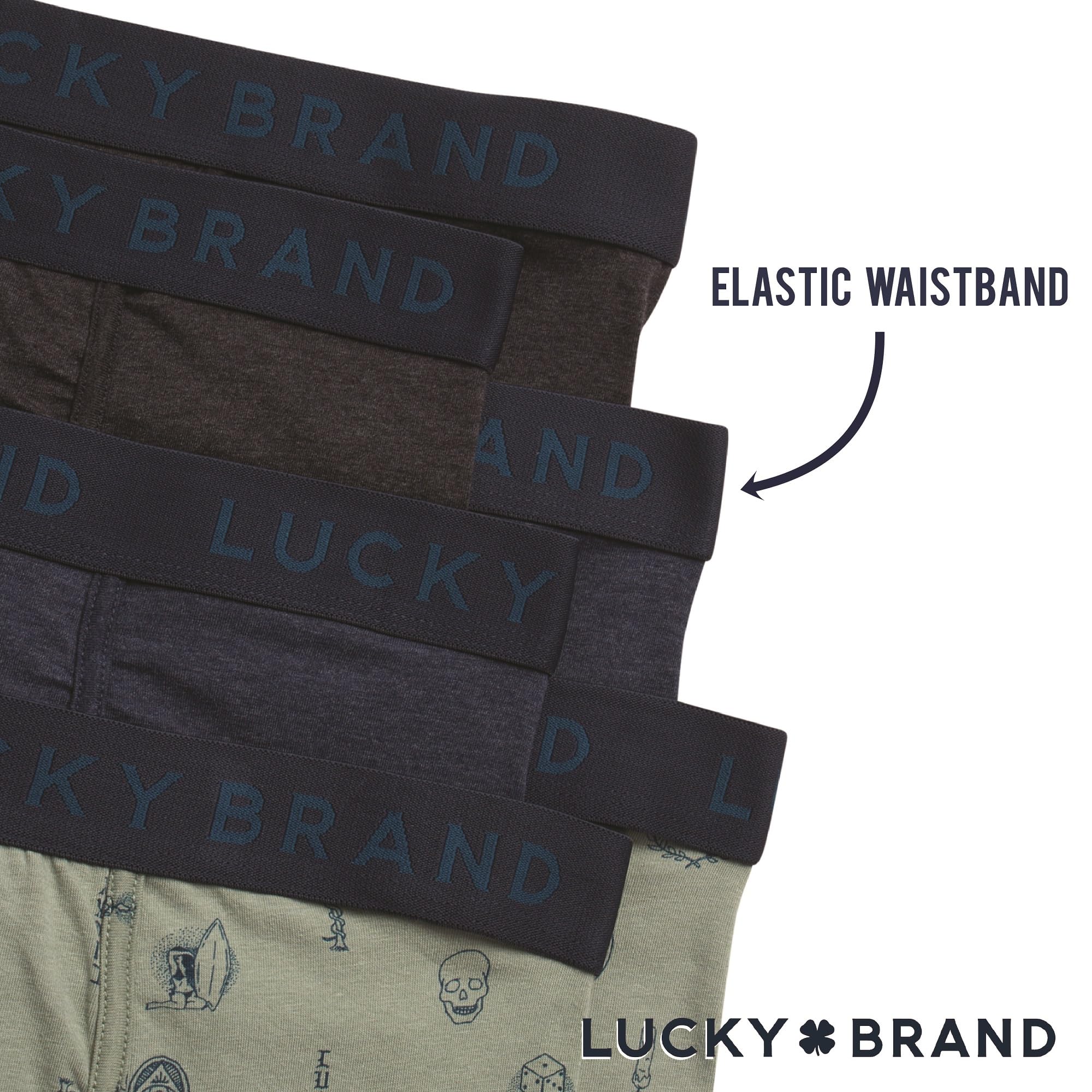 Lucky Brand Herren Unterwäsche – Baumwollmischung Stretch Boxershorts (6er-Pack)