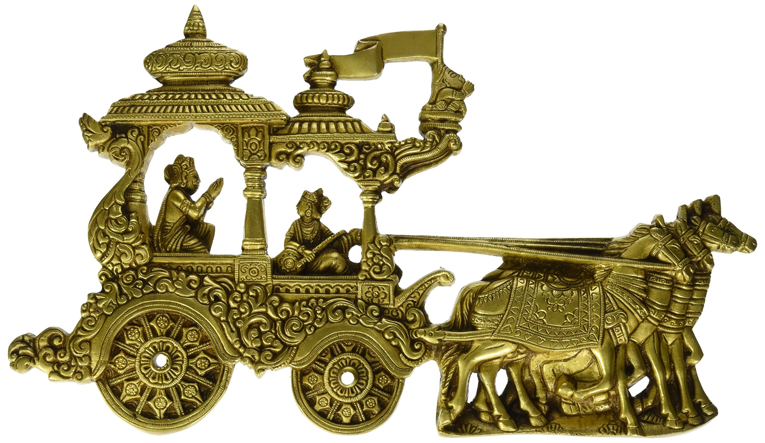 GangesIndia Brass Wall Hanging - Geeta Updesh 3579
