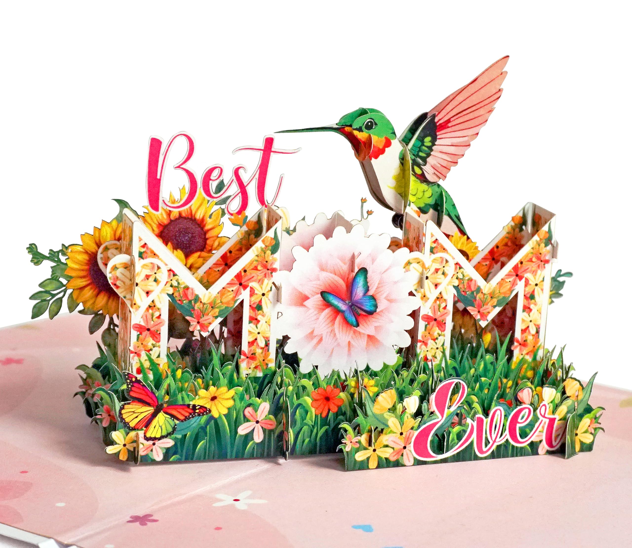 Pop-up-Karte „Beste Mama Aller Zeiten“ – 3D, Handgefertigt, Für Muttertag & Geburtstag